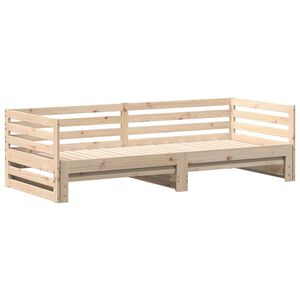 vidaXL Dnevna postelja z izvlečnim leži&scaron;čem brez vzmetnice 80x200 cm