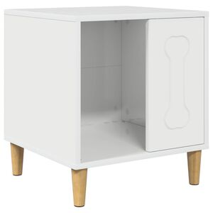 vidaXL Pasja hi&scaron;a Svetlo Belo 44 x 42 x 49 cm Konstruiran les