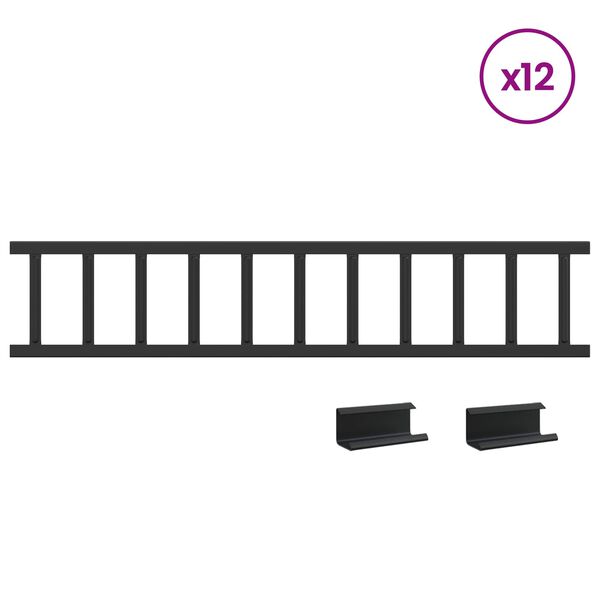 vidaXL Snežni varovalni sistem za strehe 1200 x 2,5 x 20 cm Jeklo