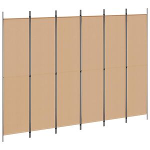 vidaXL 6-Panelski Pregradni Stojalo Bež 300 x 220 cm Blago