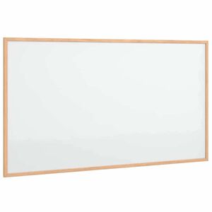 vidaXL Magnetna bela tabla z okvirjem iz masivnega borovega lesa 100 x 55 cm