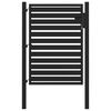 vidaXL Vrtna vrata z zaklepanjem črna 100x120 cm aluminij