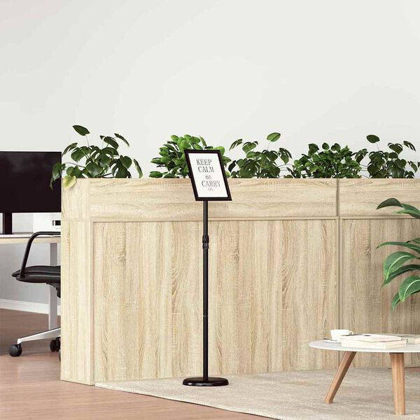 vidaXL Razstave na sejmih Črna 25 x 25 x 125 cm Aluminij