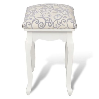 vidaXL Garderobni stolček toplo belo blago