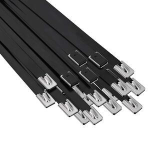 vidaXL Vezalke za kabel 25 kos 7,9 x 800 mm Črna