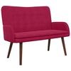 vidaXL Kavč za 2 osebi Vinorodna rdeča 115 x 61 x 87 cm Žamet