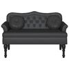 vidaXL Chesterfield klop Črna 120,5 x 65 x 75 cm Umjetno usnje