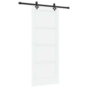 vidaXL Drsna vrata ORKDAL 83 x 202 cm Trdna borovina Bela