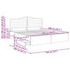 vidaXL Konstrukcija postelje Bela 180 x 200 cm Inženirsko leseno