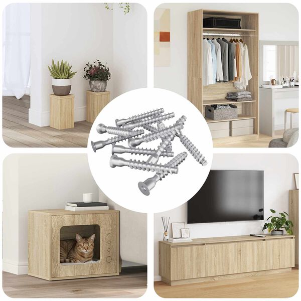 vidaXL Potrdilni vijaki 2500 pcs srebrna Kovina