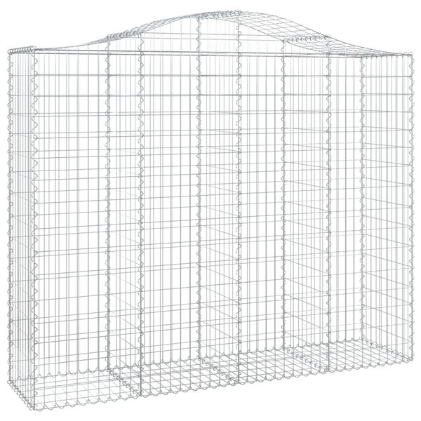 vidaXL Obokane gabion košare 12kosa 200x50x160/180 cm pocinkano železo