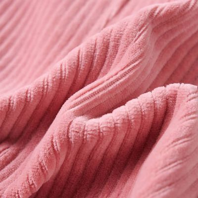 Otroška obleka rebrasti žamet svetlo roza 92
