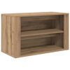 vidaXL Polica za čevlje 75 x 35 x 45 cm Inženirski les artisan hrast