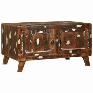 vidaXL Klubska miza večbarvno 80 x 54 x 45 cm Trdna obnovljena les