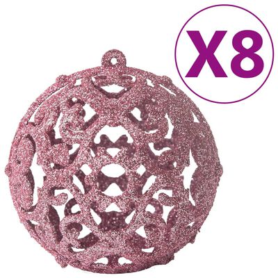 vidaXL Komplet novoletnih bučk 100 kosov roza barve