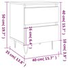 vidaXL Nočna omarica betonsko siva 40x35x50 cm inženirski les