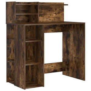vidaXL Miza Dimljeni oreh Inženirski les 90 x 48 x 101,5 cm