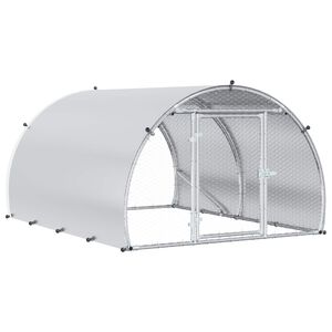 vidaXL Hi&scaron;a za koko&scaron;i Srebrna 200 x 150 x 100 cm Pocinkano jeklo