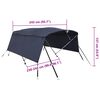 vidaXL Bimini tenda s 4 loki in stranicami 243x(230-244)x137 cm
