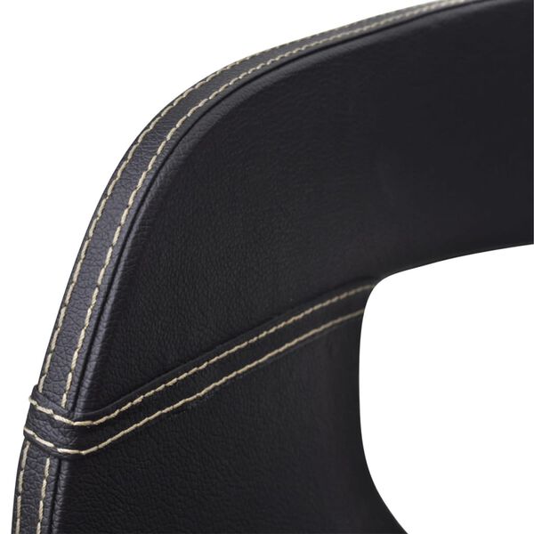 vidaXL Jedilni stoli 4 kosi črni ukrivljen les in umetno usnje