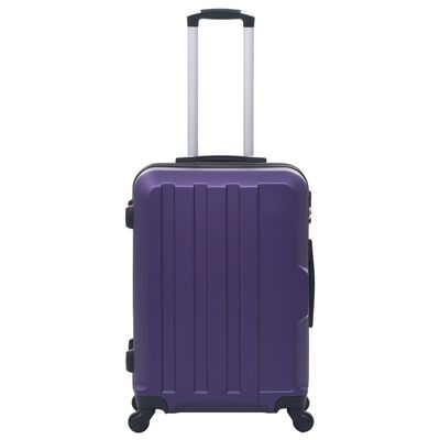 vidaXL Trdi potovalni kovčki 3 kosi vijolični ABS