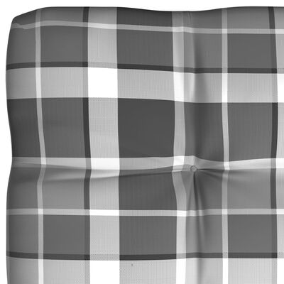 vidaXL Blazine za kavč iz palet 7 kosov sive karo vzorec