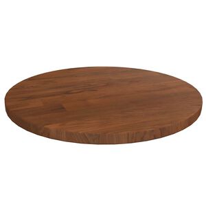 vidaXL Okrogla mizna plo&scaron;ča temno rjava &Oslash;30x1,5 cm trdna hrastovina