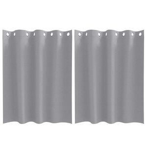 vidaXL Zavese za zatemnitev z obroči 2 pcs Svetlo siva 140 x 140 cm