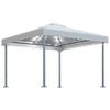 vidaXL Paviljon z LED lučkami 300x300 cm krem aluminij
