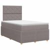 vidaXL Postelja boxspring z vzmetnico Taupe 120 x 190 cm Blago