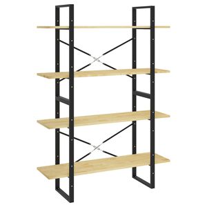 vidaXL Knjižna omara 4-nadstropna 100x30x140 cm trdna borovina