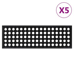 vidaXL Podloge za stopnice 5 kosov 25x75 cm guma