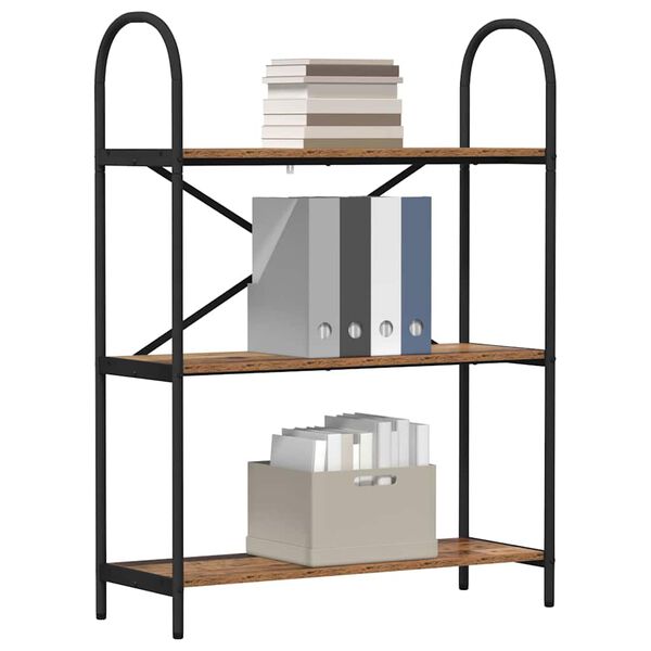 vidaXL Knjižna polica Star les 80 x 30 x 109 cm Konstruiran les