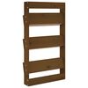 vidaXL Stenska korita 3-nadstr. 60x18,5x110 cm medeno rjava borovina
