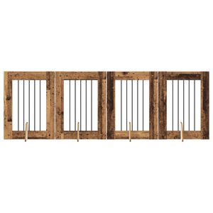 vidaXL Vrata za pse z stojali 4 pcs Star les 60 x 80 cm Inženirski les