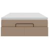 vidaXL Otomanski posteljni okvir z vzmetnico kapučino 120x190 cm