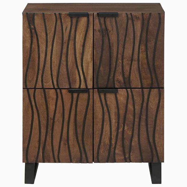 vidaXL Omare in policami za shranjevanje medijev Rjava