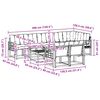 vidaXL Zunanja garnitura za sedenje 9 pcs Naravna in svetlo siva