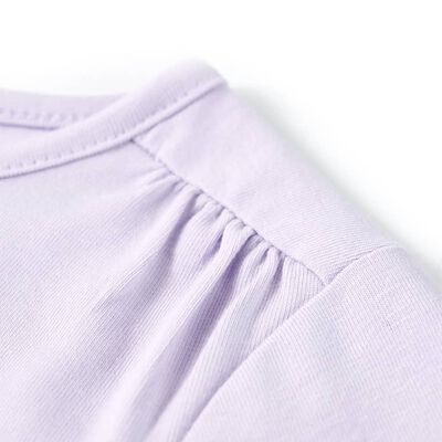 Otroška majica z dolgimi rokavi svetlo vijolična 92