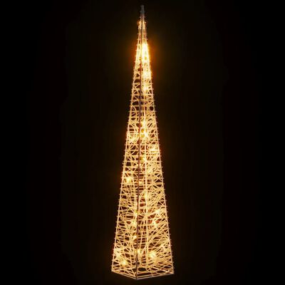 vidaXL Božični svetlobni stožec 30 LED lučk toplo bel 60 cm akril