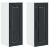 vidaXL Omarica na steni PORTO 2 pcs Črna 30 x 31 x 80 cm