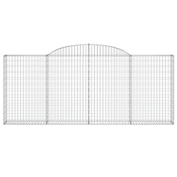 vidaXL Obokane gabion košare 3 kosa 300x30x120/140 cm pocinkano železo