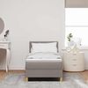 vidaXL Postelja z vzmetnico z vzmetnico Taupe 80 x 200 cm blago