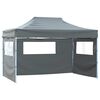 vidaXL Zložljiv &scaron;otor s 3 stenami 431x291x315 cm antracitne barve