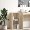 vidaXL Knjižna omara 2-nadstropna sonoma hrast 40x30x76,5cm iverna pl.