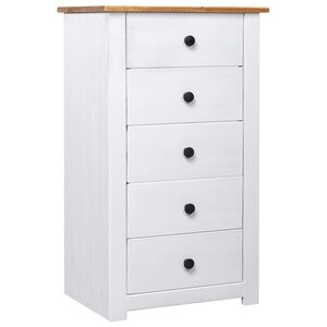 vidaXL Komoda bela 46x40x89 cm borovina Panama Range