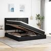 vidaXL Postelja z dodatnim prostorom za shranjevanje in vzmetnico Črna