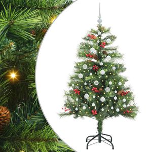 vidaXL Umestno božično drevo 150 LED Toplo bela PVC in kovina Zelena
