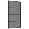 vidaXL Notranja vrata 102,5 x 201,5 cm Kaljeno steklo in aluminij