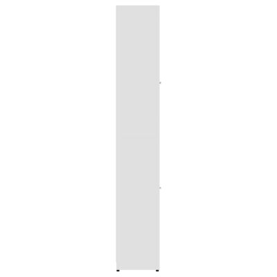 vidaXL Kopalniška omarica bela 30x30x183,5 cm iverna plošča